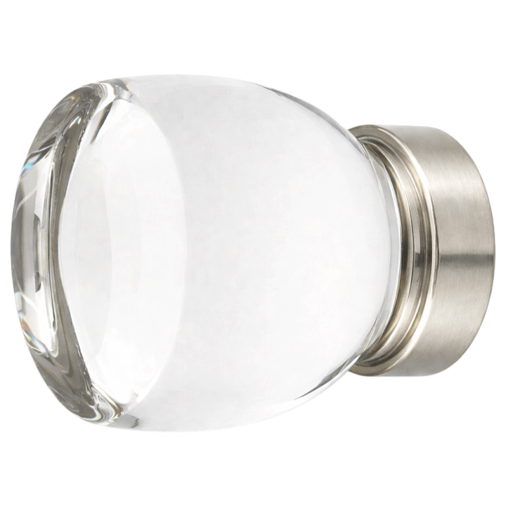 1 1/8 Inch Clear Crystal Glass Juneau Cabinet & Furniture Knob