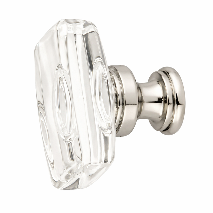1 5/8 Inch Clear Crystal Glass Windsor Cabinet & Furniture Knob