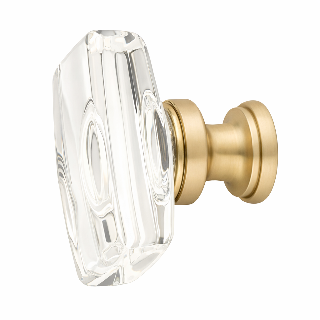 1 5/8 Inch Clear Crystal Glass Windsor Cabinet & Furniture Knob