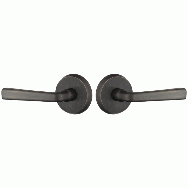 ##Antique Hardware## Solid Brass Sandcast Cimarron Lever With Disk Rosette