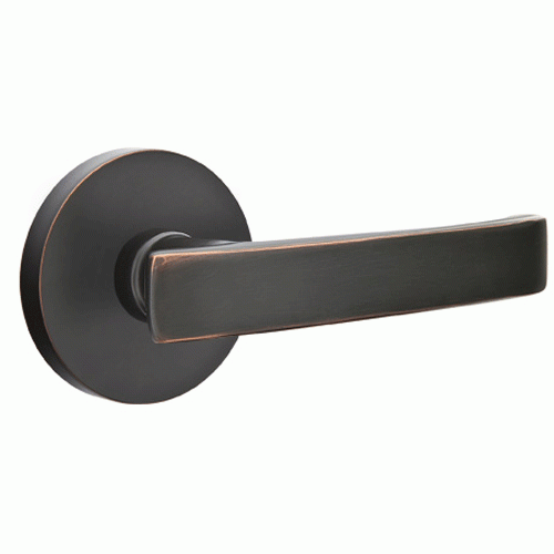 Antique Hardware Emtek Solid Brass Geneva Lever With Disk Rosette (Several Finish Options) EMTEK LEVER DOOR KNOB