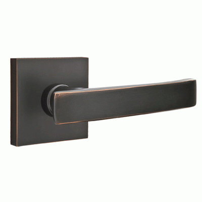 Antique Hardware Emtek Solid Brass Geneva Lever With Square Rosette (Several Finish Options) EMTEK LEVER DOOR KNOB