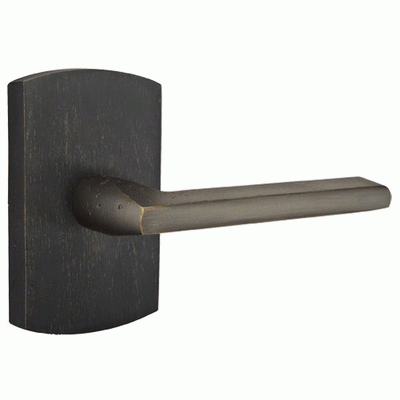 Antique Hardware Emtek Solid Brass Sandcast Lariat Lever With Rounded Rectangular Rosette EMTEK LEVER DOOR KNOB