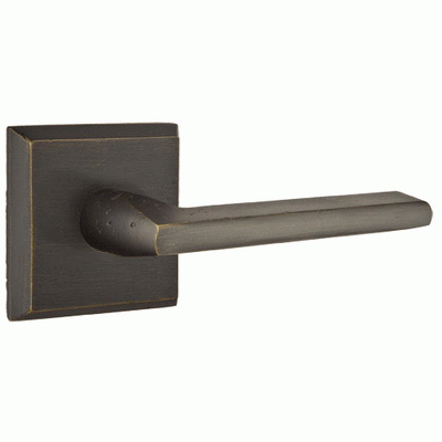 Antique Hardware Emtek Solid Brass Sandcast Lariat Lever With Square Rosette EMTEK LEVER DOOR KNOB