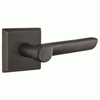 ##Antique Hardware## Sandcast Aurora Lever With Square Rosette