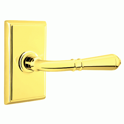 Antique Hardware Emtek Solid Brass Turino Lever With Rectangular Rosette (Many Finishes Available) EMTEK LEVER DOOR KNOB