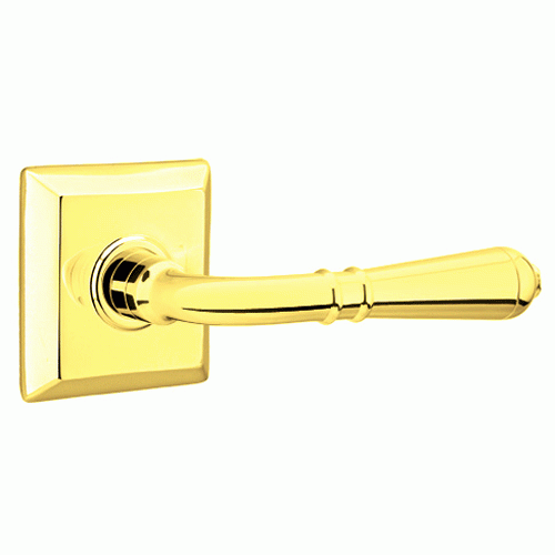 Antique Hardware Emtek Solid Brass Turino Lever With Quincy Rosette (Many Finishes Available) EMTEK LEVER DOOR KNOB