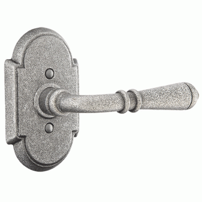 Antique Hardware Emtek Wrought Steel Normandy Lever With Arched Rosette (Several Finishes Available) EMTEK LEVER DOOR KNOB