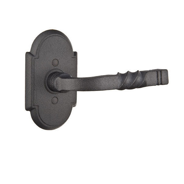 ##Antique Hardware## Emtek Wrought Steel San Carlos Lever With Arched Rosette