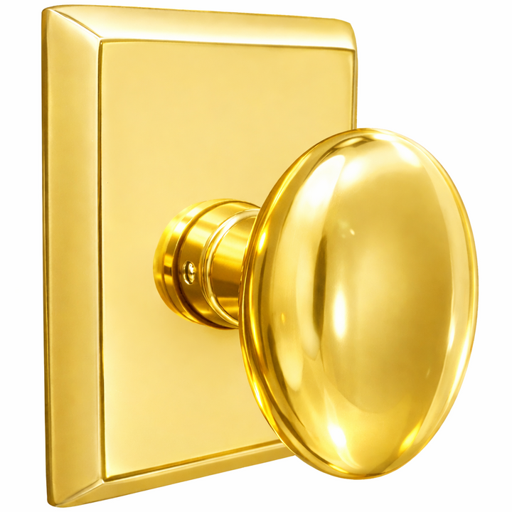 ##Antique Hardware## Magnifique® Rectangular Door Set with Brass Egg Knobs (Several Finishes Available)