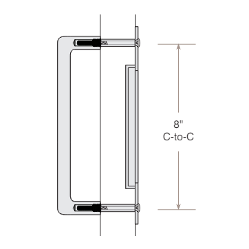 ##Antique Hardware## 10 Inch Solid Brass Modern Rectangular Knoxville Door Pull Set