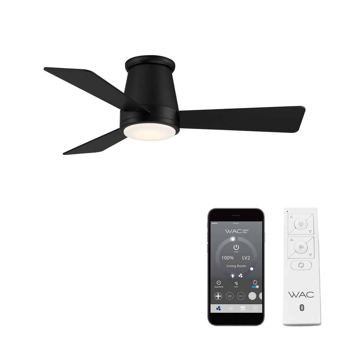 ##Antique Hardware## Hug 3-Blade Smart Flush Mount Ceiling Fan