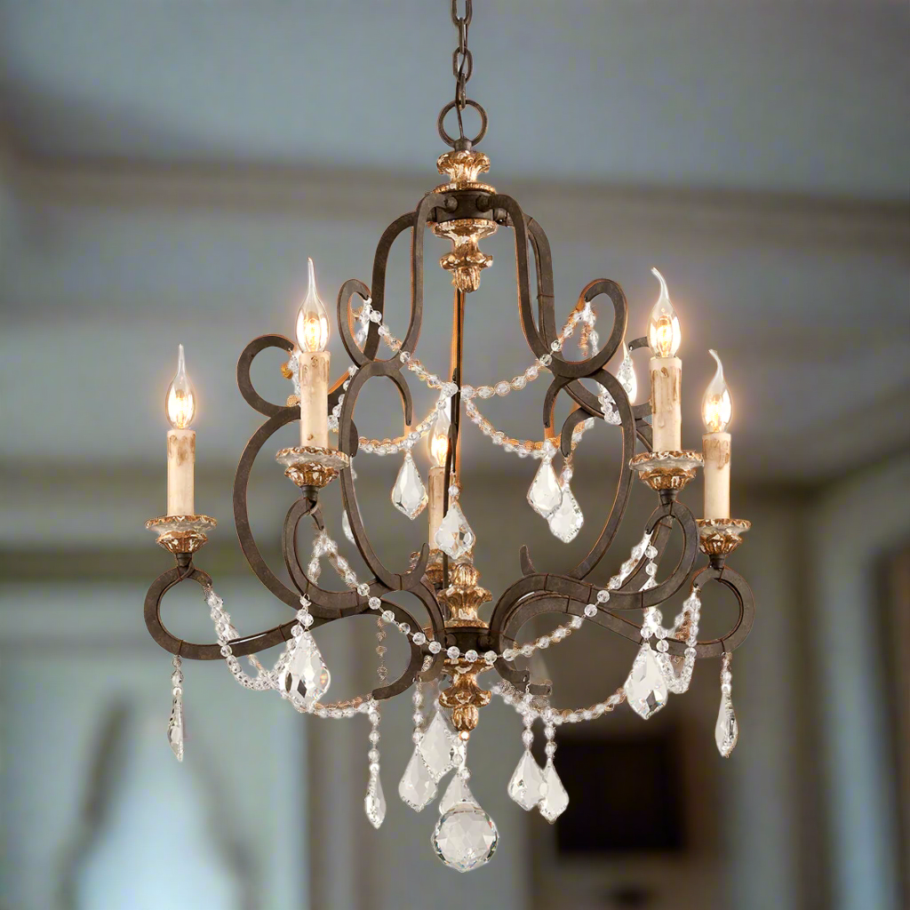 ##Antique Hardware## Bordeaux Chandelier