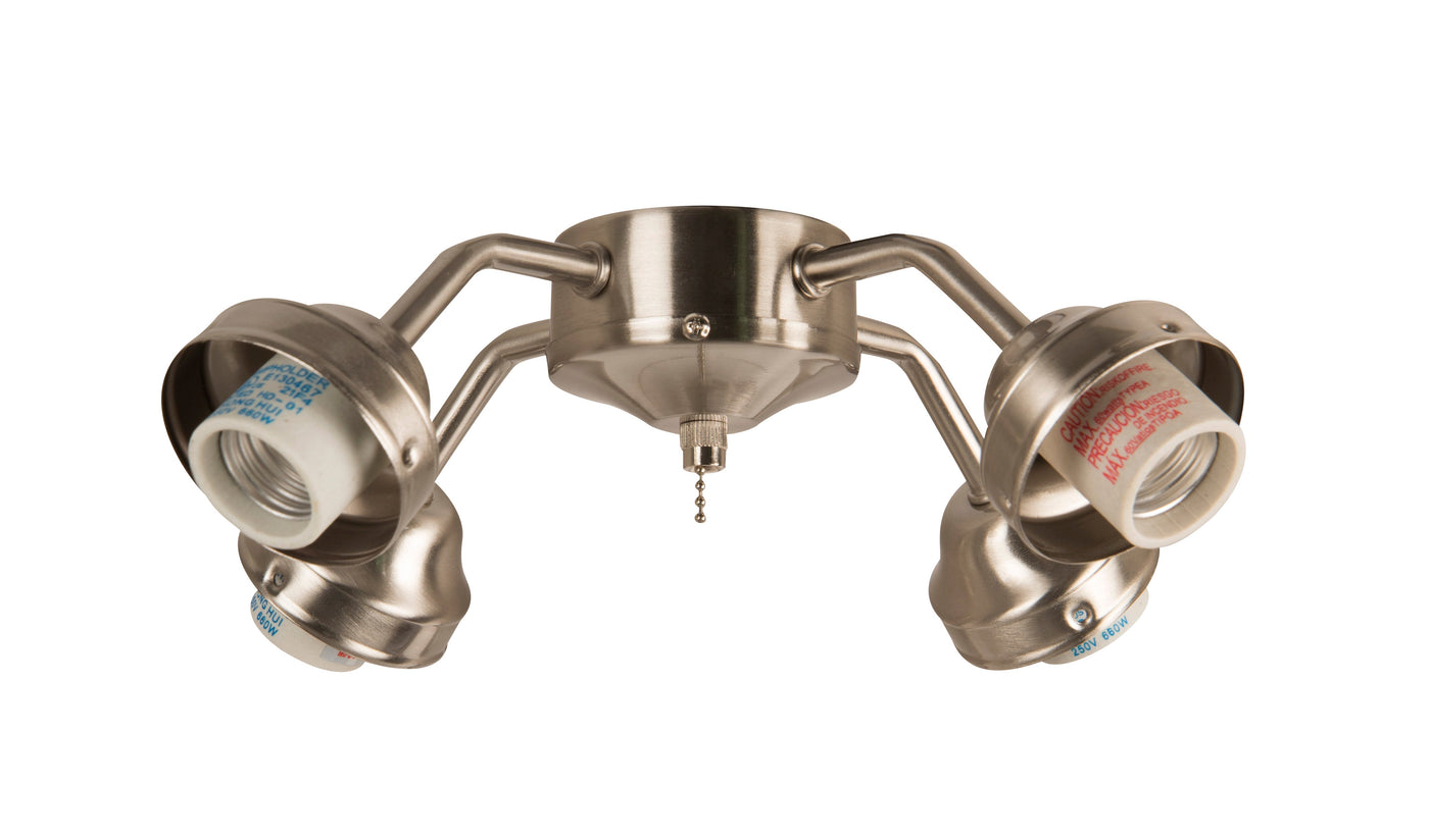 ##Antique Hardware## Universal 4 Light Fitter in Brushed Polished Nickel