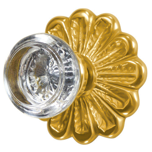 Maltesia Flower Rosette Door Set with White Porcelain Door Knobs (Several Finishes Available)