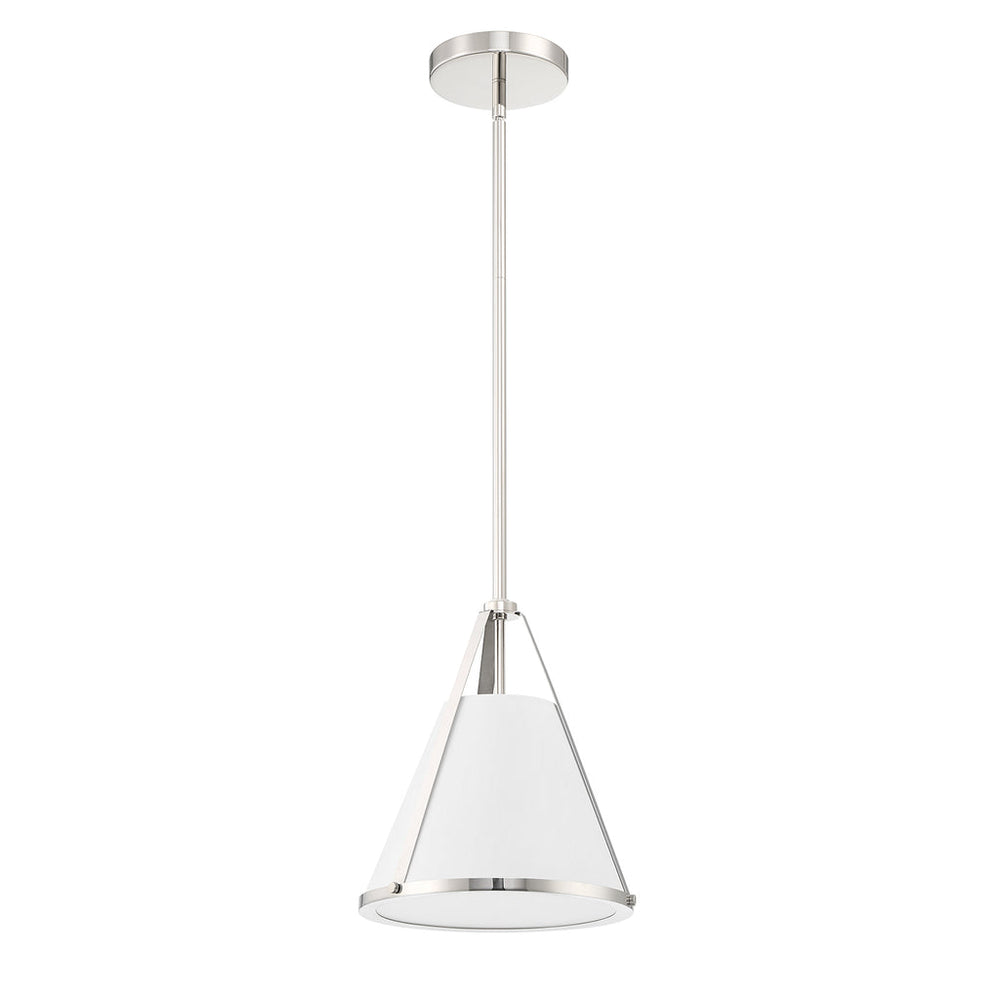 ##Antique Hardware## Fulton 1 Light Polished Nickel Pendant