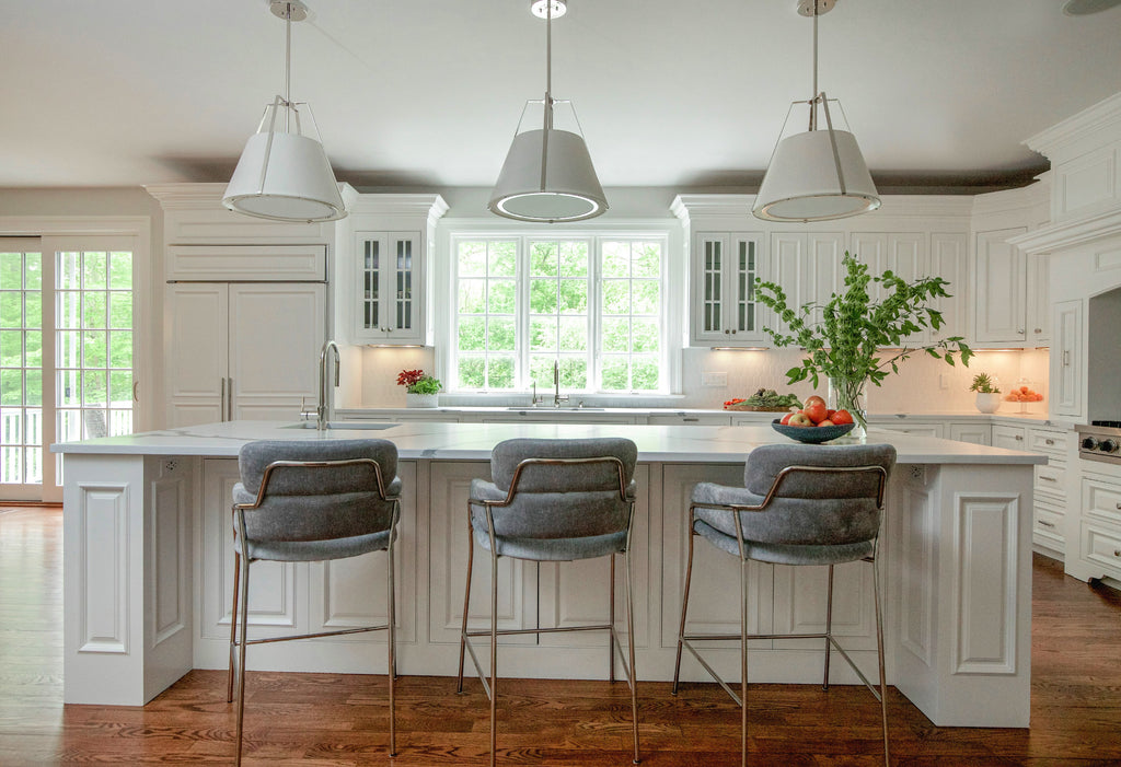 ##Antique Hardware## Fulton 3 Light Polished Nickel Chandelier