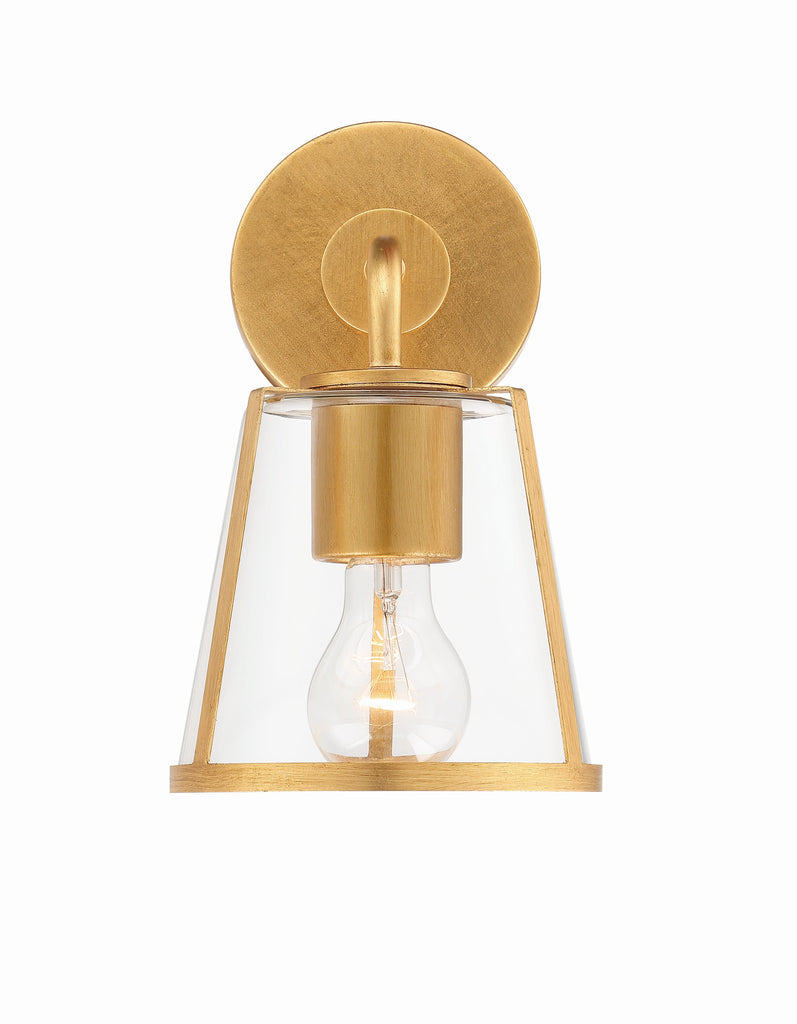 ##Antique Hardware## Fulton 1 Light Antique Gold Bathroom Vanity