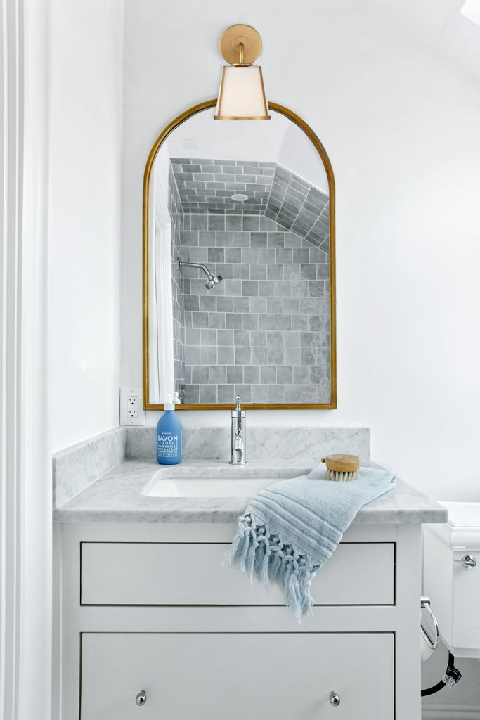 ##Antique Hardware## Fulton 1 Light Antique Gold Bathroom Vanity