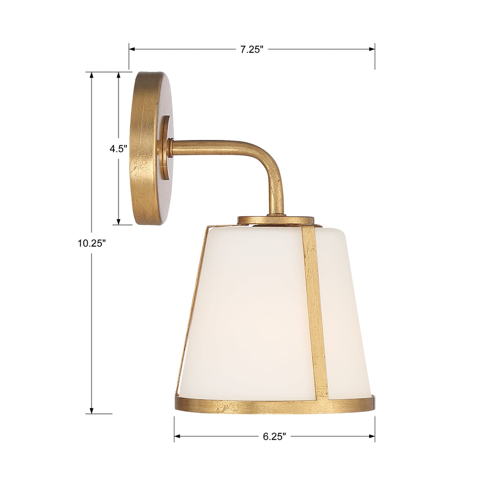 ##Antique Hardware## Fulton 1 Light Antique Gold Bathroom Vanity