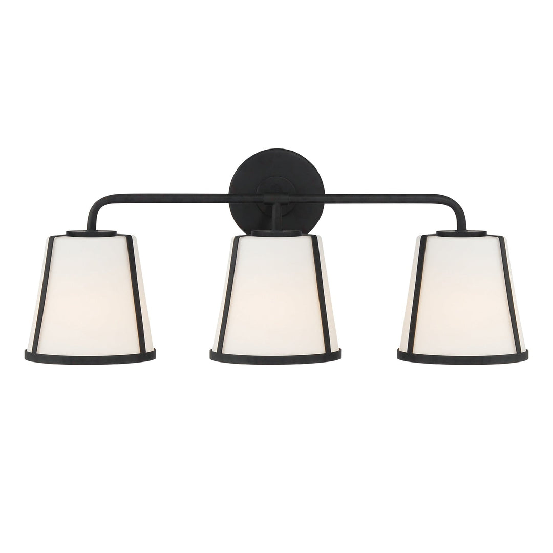 ##Antique Hardware## Fulton 3 Light Black Bathroom Vanity