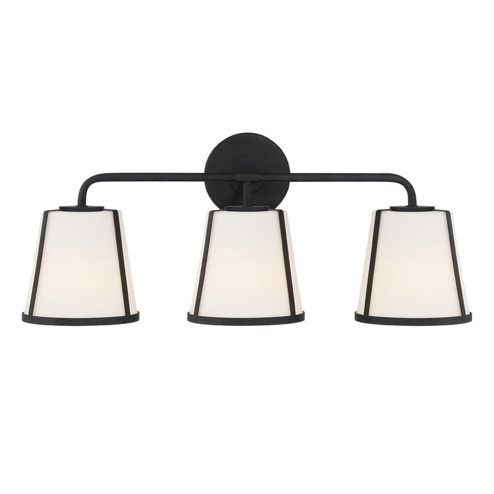 ##Antique Hardware## Fulton 3 Light Black Bathroom Vanity