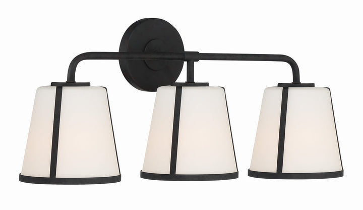 ##Antique Hardware## Fulton 3 Light Black Bathroom Vanity