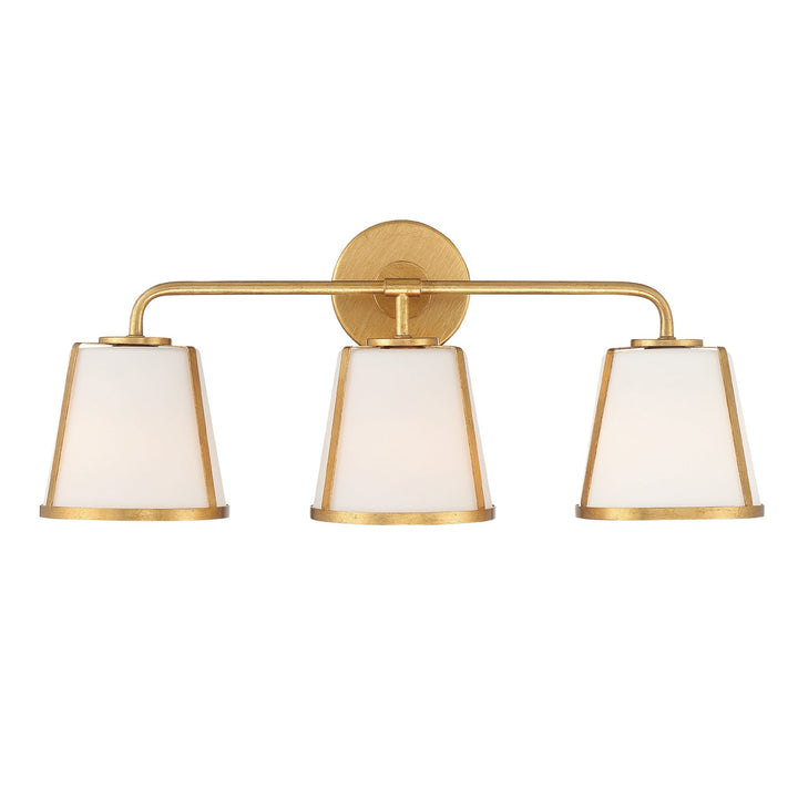 ##Antique Hardware## Fulton 3 Light Antique Gold Bathroom Vanity