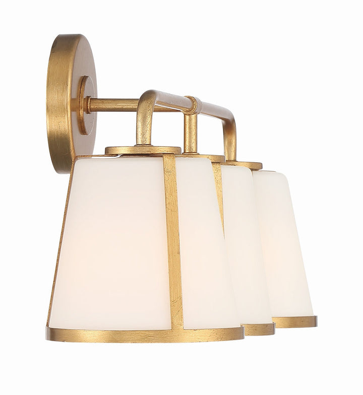 ##Antique Hardware## Fulton 3 Light Antique Gold Bathroom Vanity