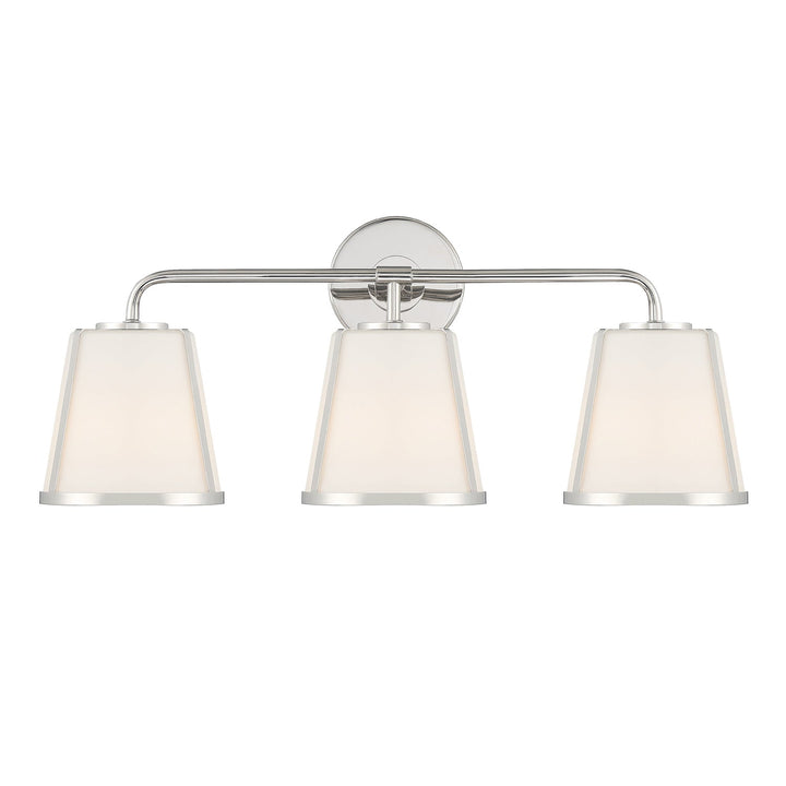 ##Antique Hardware## Fulton 3 Light Polished Nickel Bathroom Vanity