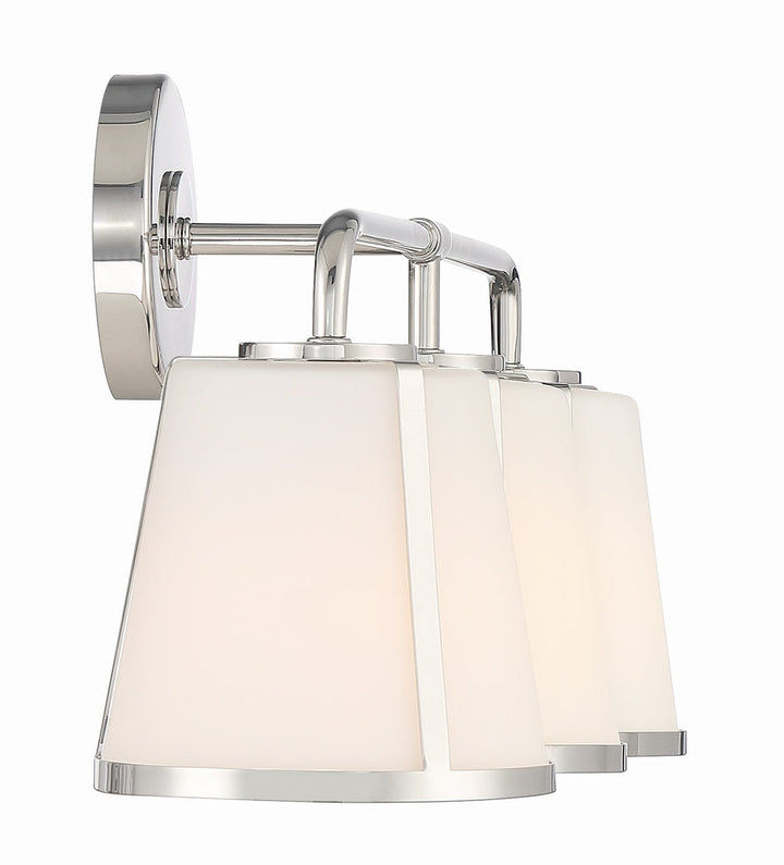 ##Antique Hardware## Fulton 3 Light Polished Nickel Bathroom Vanity