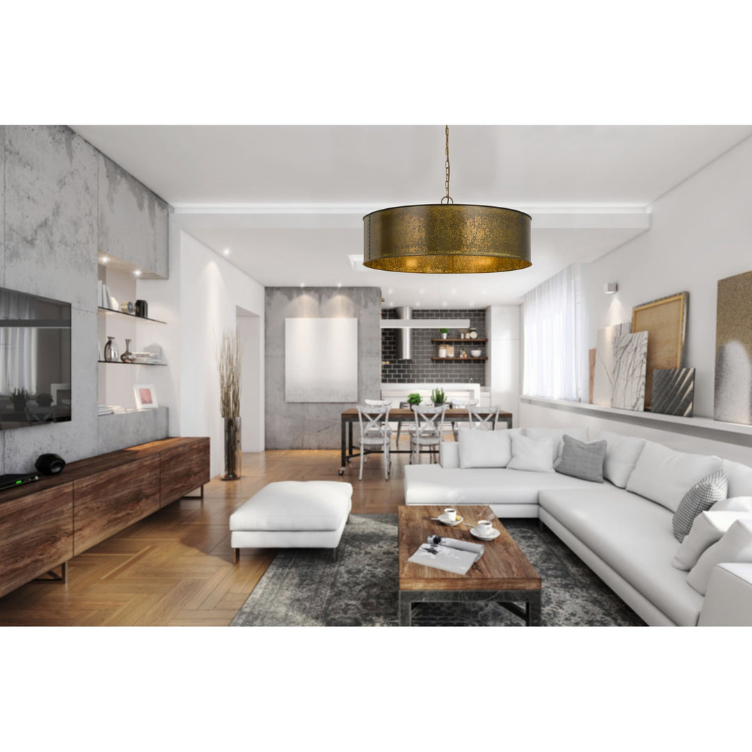 ##Antique Hardware## 60W X 5 ROCHEFORT METAL 5 LIGHT CHANDELIER