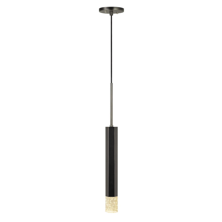 ##Antique Hardware## TROY INTEGRATED LED DIMMABLE HEXAGONALUMINUM CASTED 1 LIGHT PENDANT WITH GLASS DIFFUSER