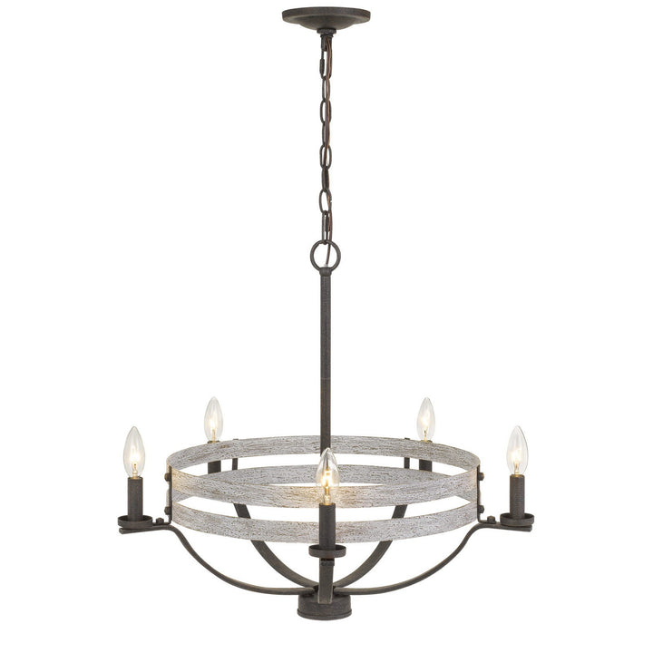##Antique Hardware## 60W X 5 BRIG METAL CHANDELIER