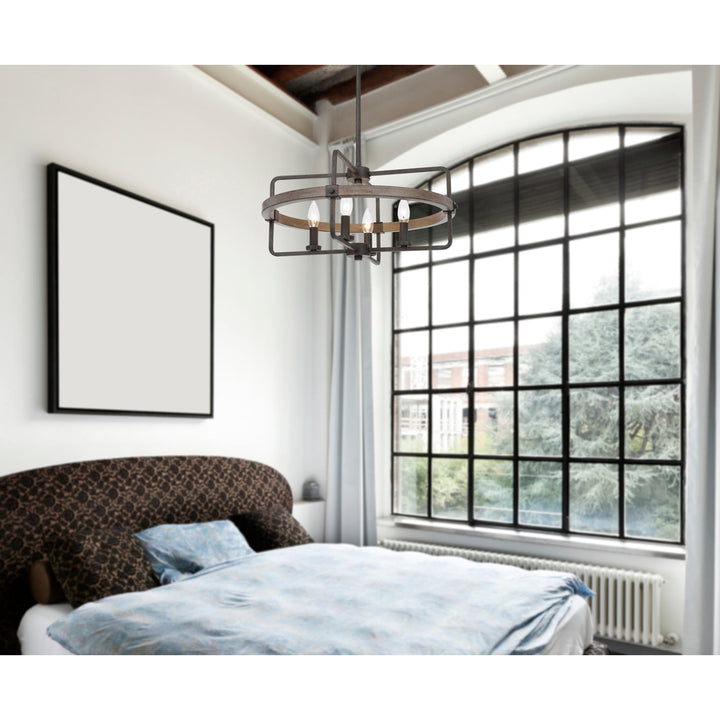 ##Antique Hardware## 60W X 4 RAWLINS METAL CHANDELIER