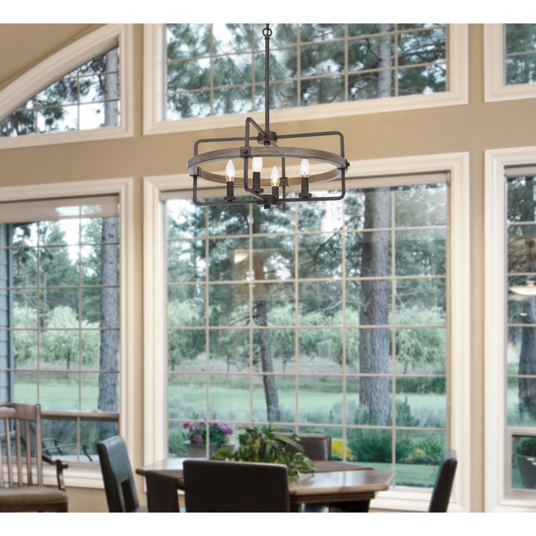 ##Antique Hardware## 60W X 4 RAWLINS METAL CHANDELIER