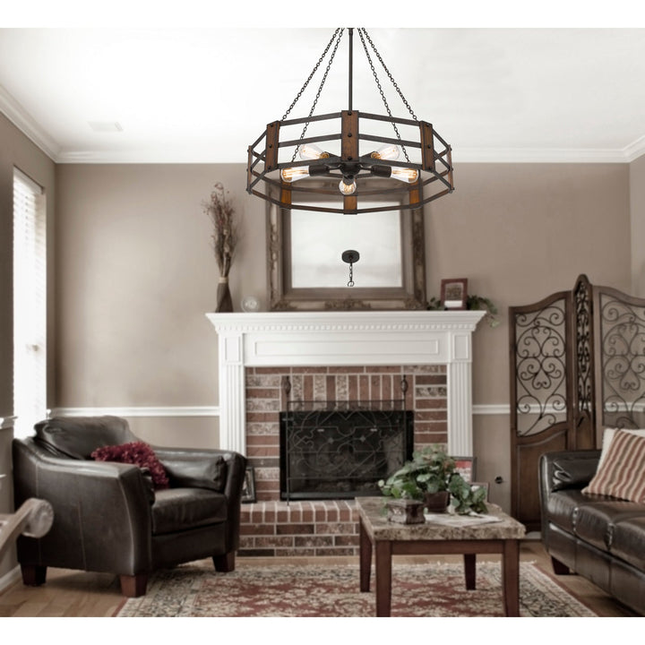 ##Antique Hardware## 60W X 5 PROVO METAL CHANDELIER