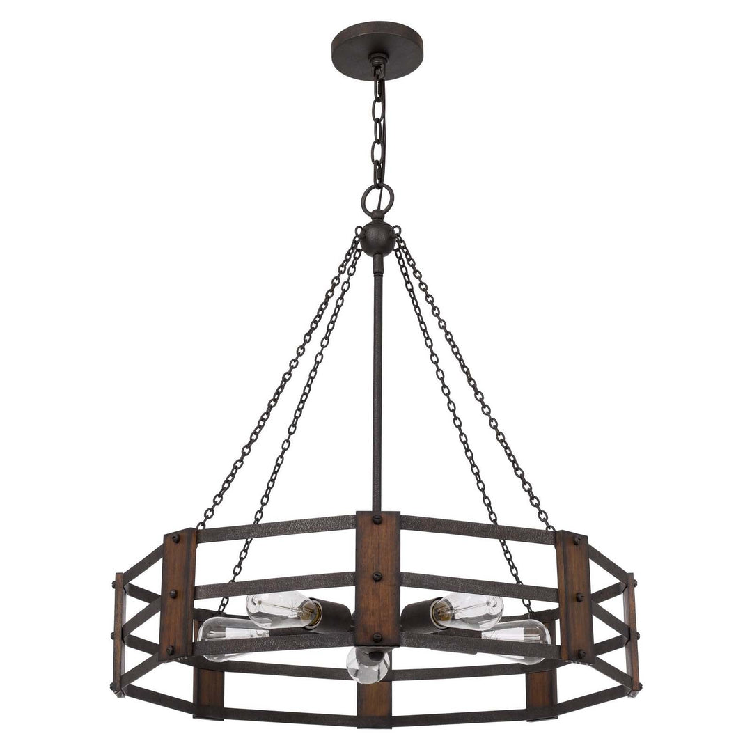 ##Antique Hardware## 60W X 5 PROVO METAL CHANDELIER