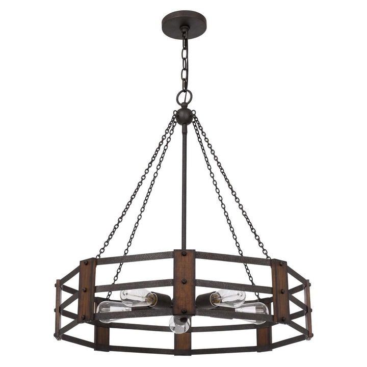 ##Antique Hardware## 60W X 5 PROVO METAL CHANDELIER