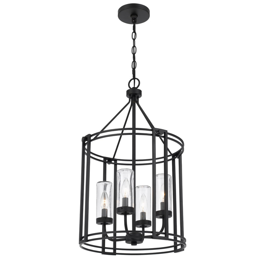 ##Antique Hardware## LUTON CAGE METAL CHANDELIER WITH GLASS SHADES