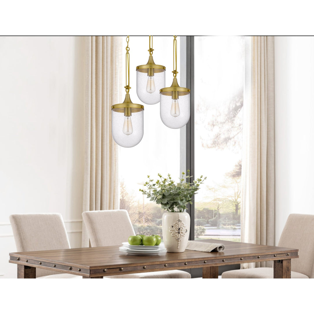##Antique Hardware## 60W ITHACA BUBBLED GLASS PENDANT FIXTURE