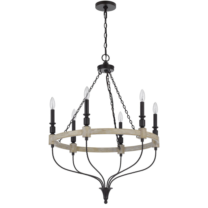 ##Antique Hardware## 60W X 6 GROVE METAL CHANDELIER