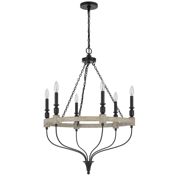 ##Antique Hardware## 60W X 6 GROVE METAL CHANDELIER