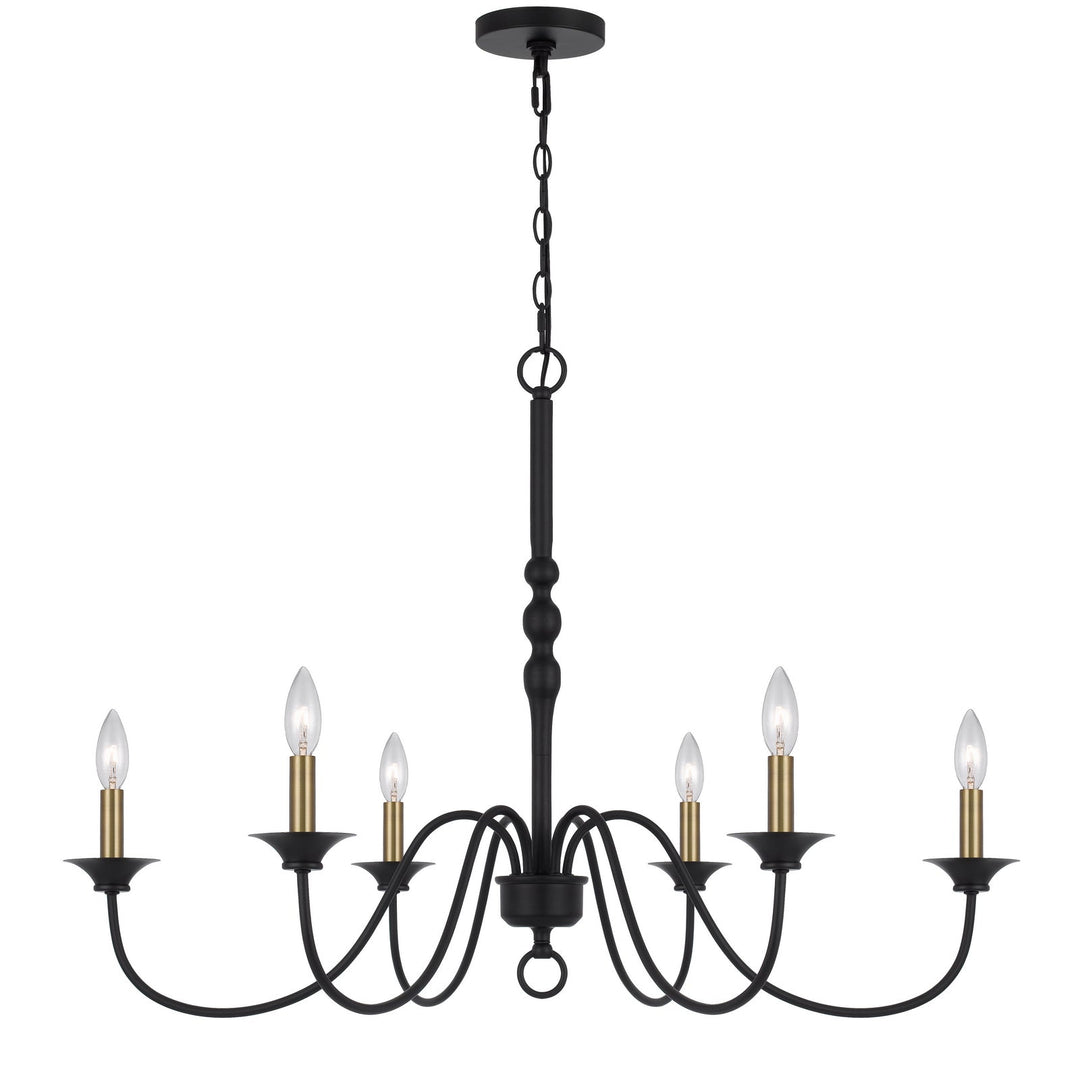 ##Antique Hardware## 60W X 6 MARINO METAL CHANDELIER