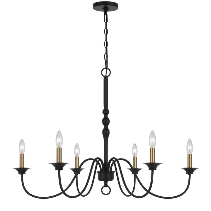 ##Antique Hardware## 60W X 6 MARINO METAL CHANDELIER