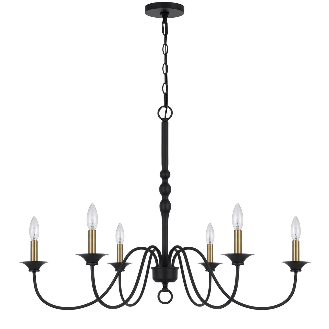 ##Antique Hardware## 60W X 6 MARINO METAL CHANDELIER
