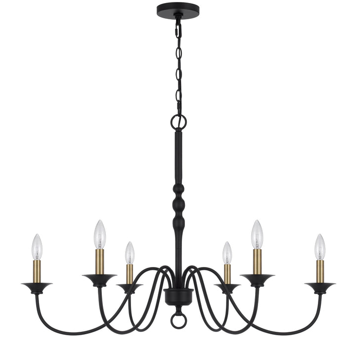 ##Antique Hardware## 60W X 6 MARINO METAL CHANDELIER