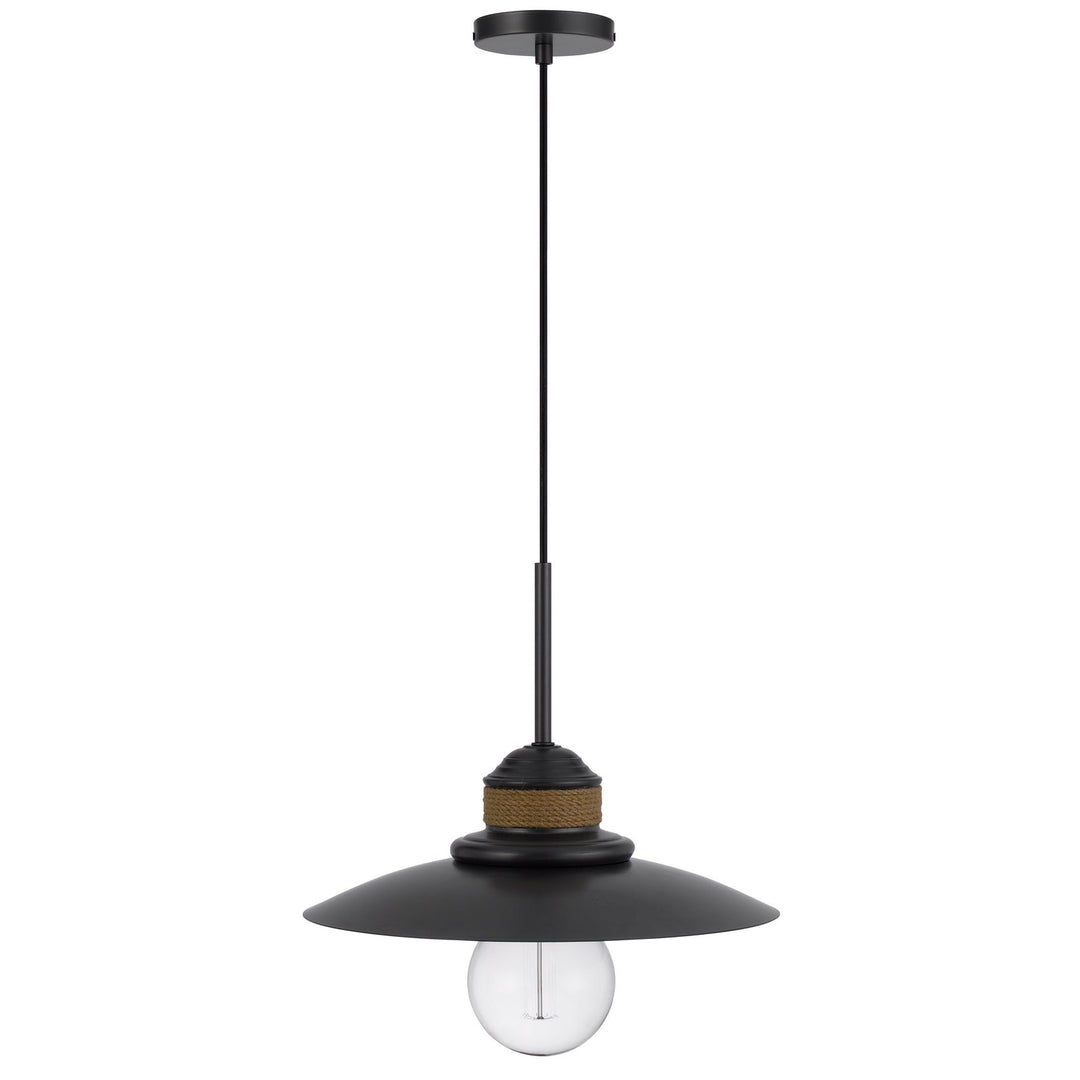 ##Antique Hardware## 60W MINEOLA METAL MINI PENDANT WITH BURLAP DESIGN