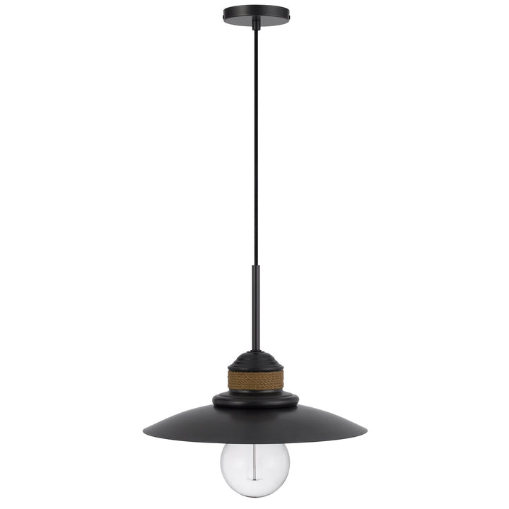 ##Antique Hardware## 60W MINEOLA METAL MINI PENDANT WITH BURLAP DESIGN