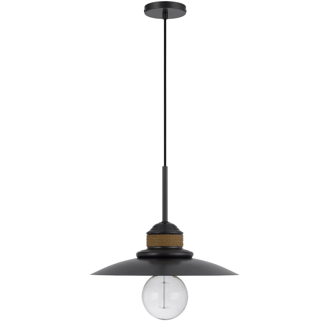 ##Antique Hardware## 60W MINEOLA METAL MINI PENDANT WITH BURLAP DESIGN